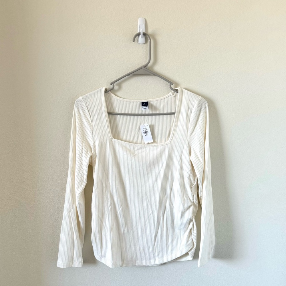 NWT Ribbed Square Neck Top